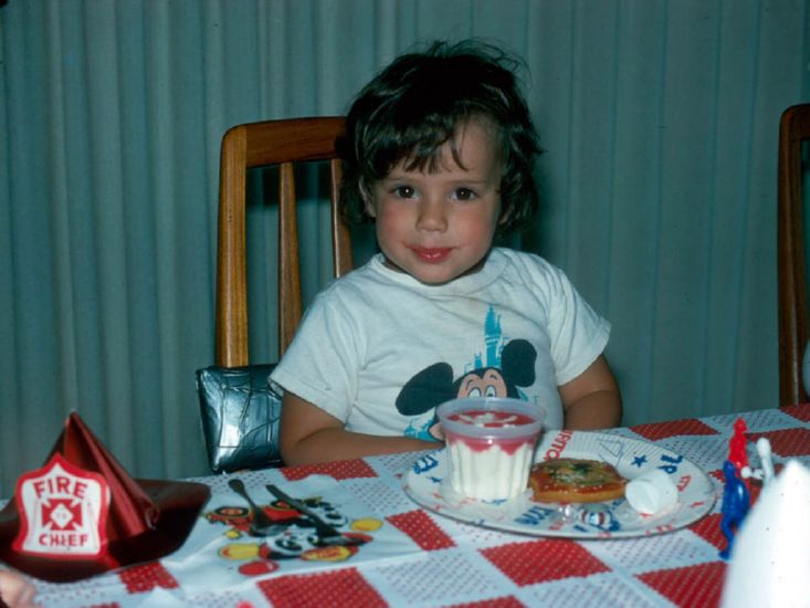  at Dave's fifth birthday, 18 May 1973